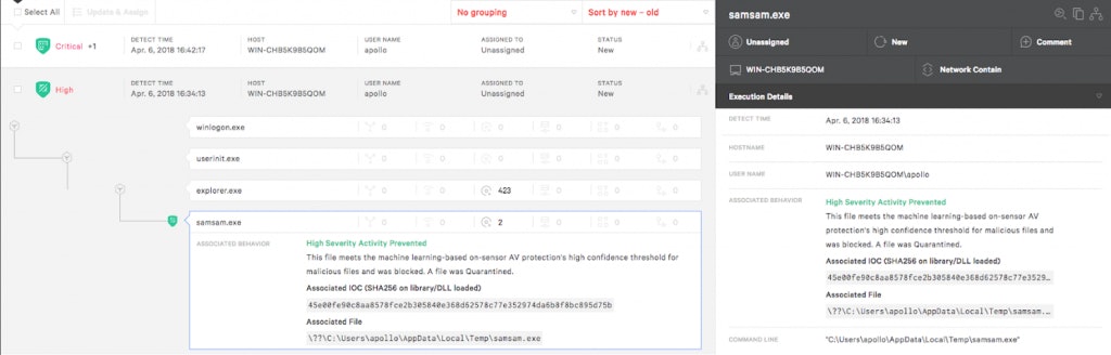 Samsam ransomware prevent