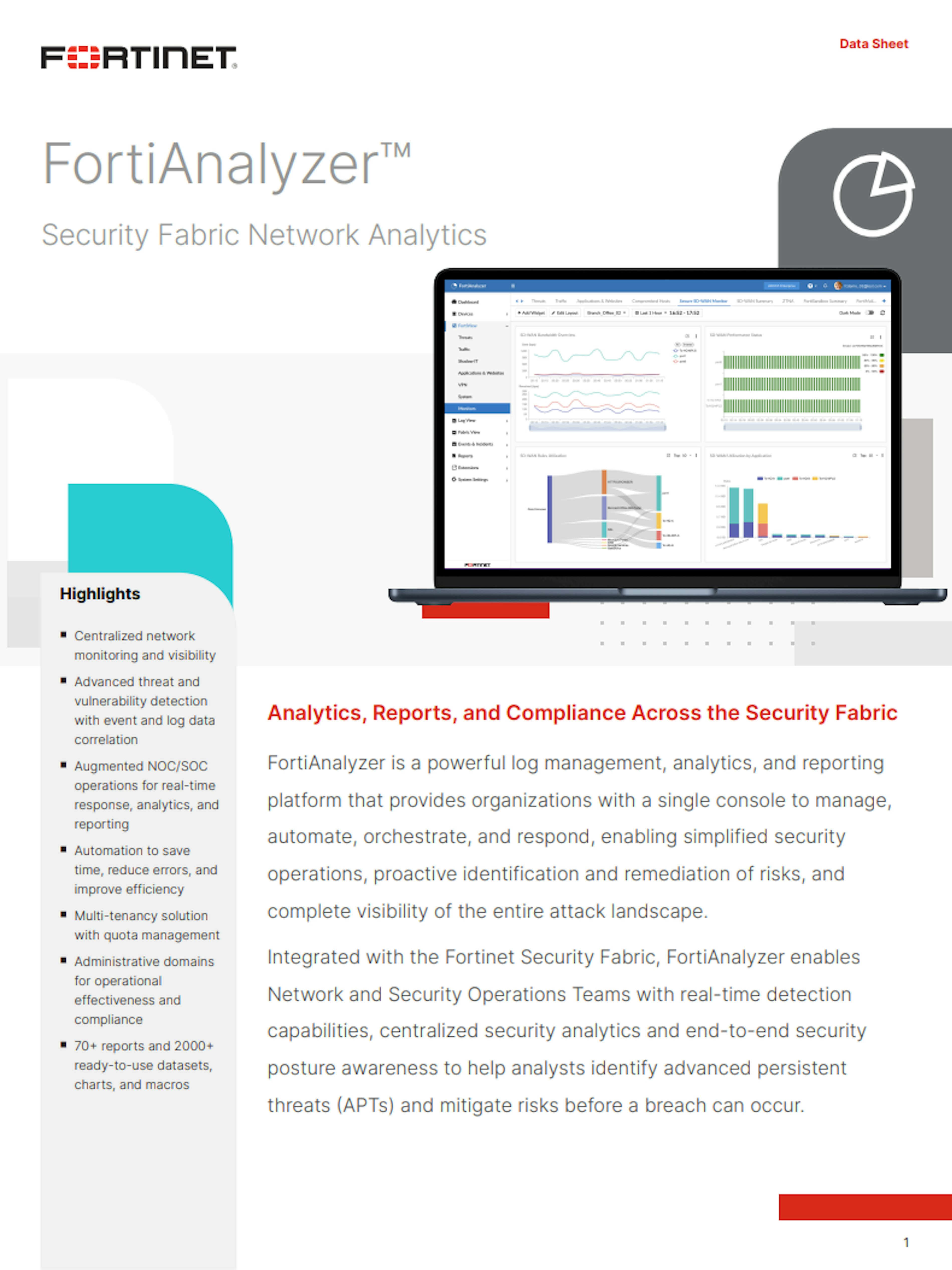 Forti Analyzer Data Sheet Download Image