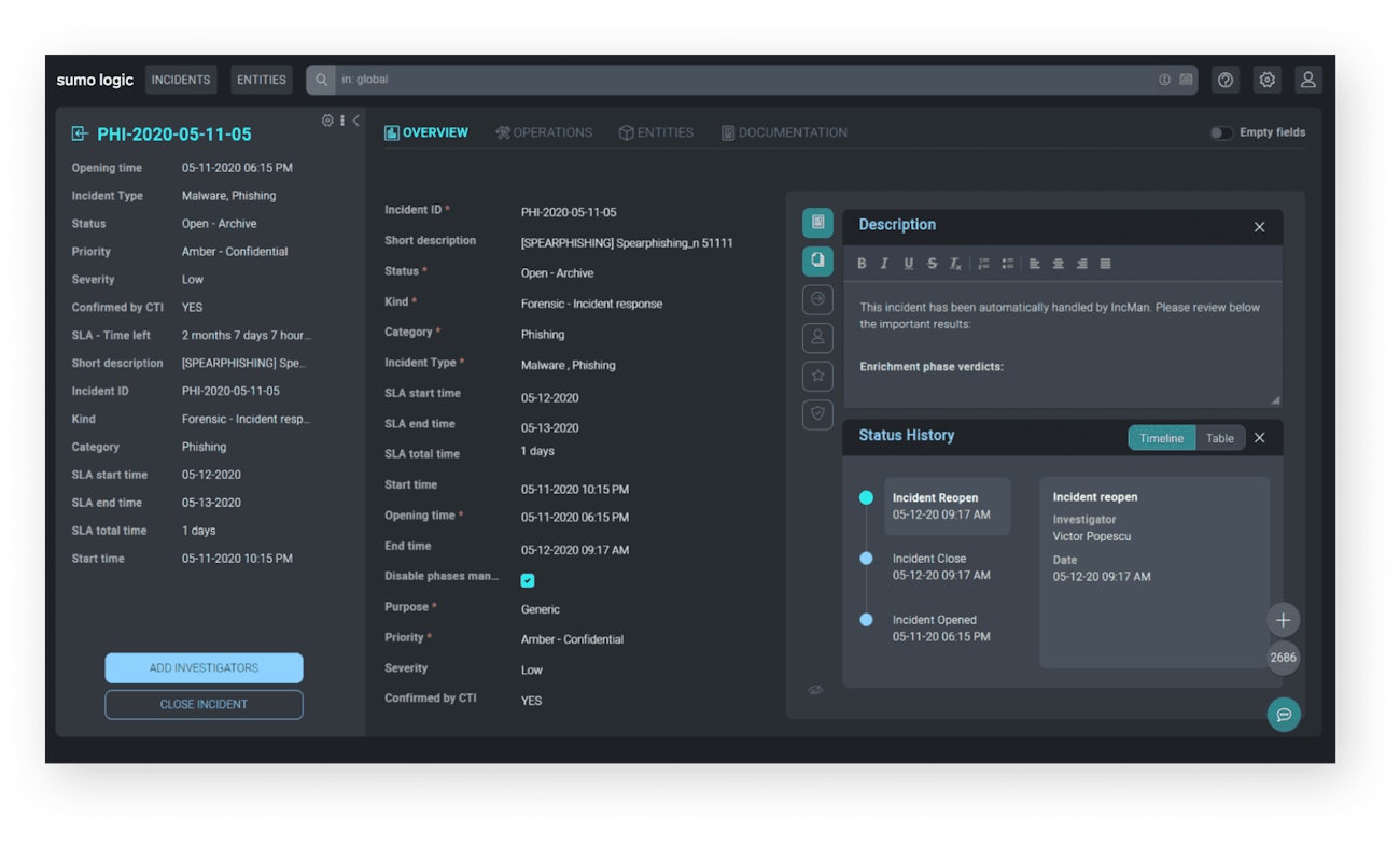 Threat focus section