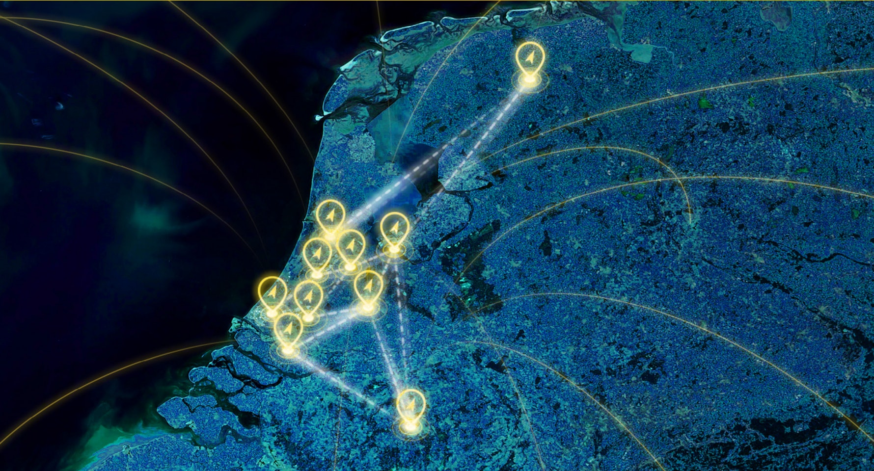 Northc datacenters interconnect satellite map