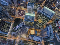 Aerial view high rise