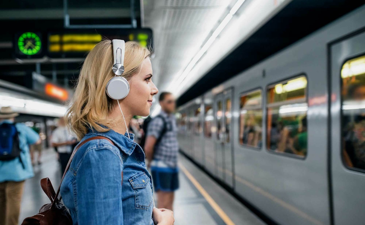 Girl subway music