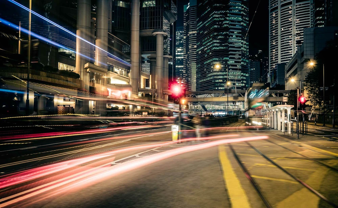 Night city street